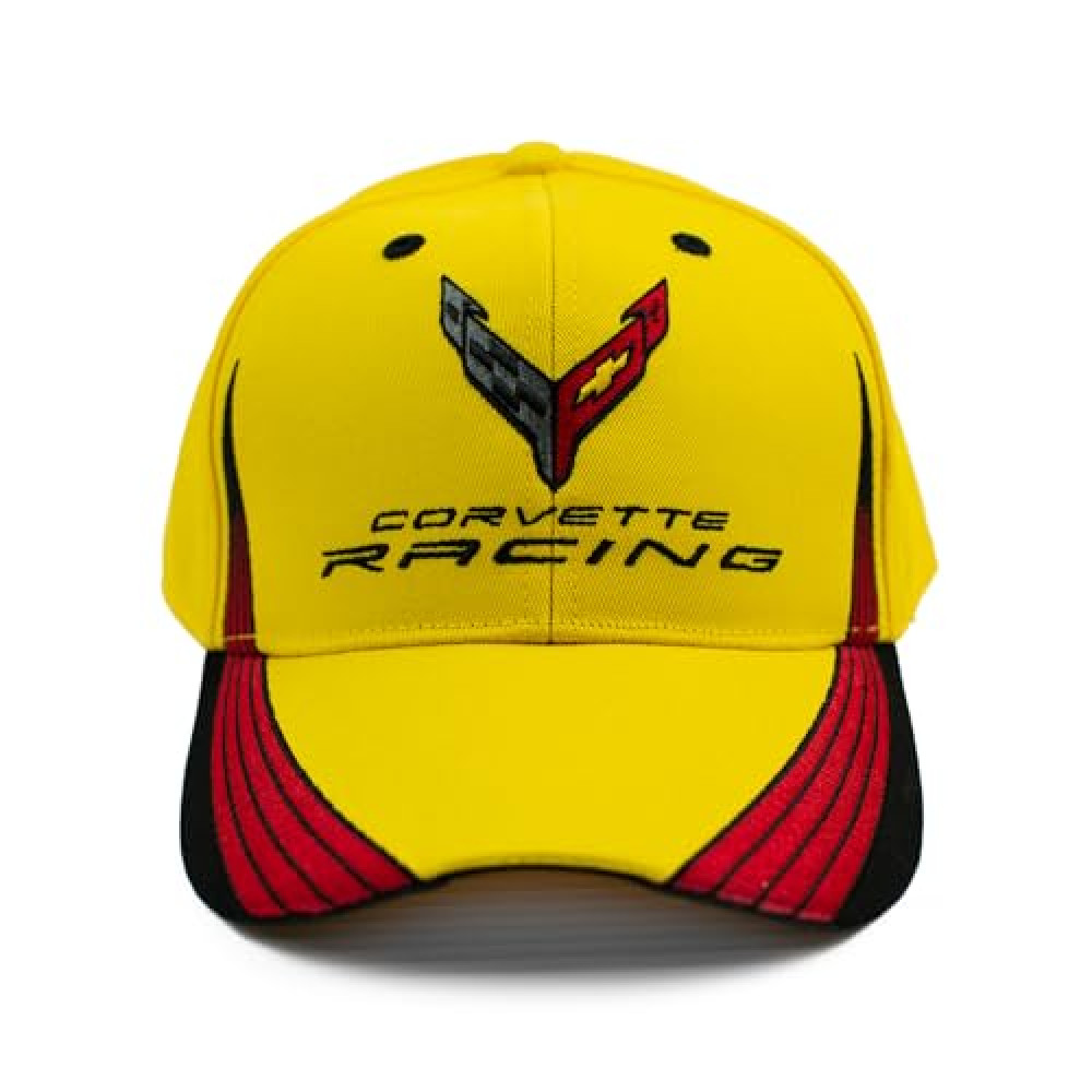 HEM HIGH-END MOTORSPORTS Yellow Hat for C8 Corvette Racing Corvette Racing Logo