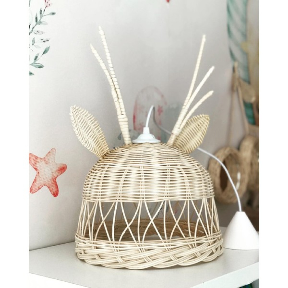 Hema Bambu Rattan Geyik Avize Modelimiz - Krem Avize Fiyatı