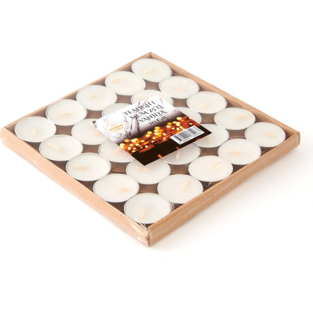 Hemdem Candle Dekoratif 25'li Tealight Mum - Vanilya Kokulu - Krem Rengi - 25 Adet Dekoratif Mum Fiyatı