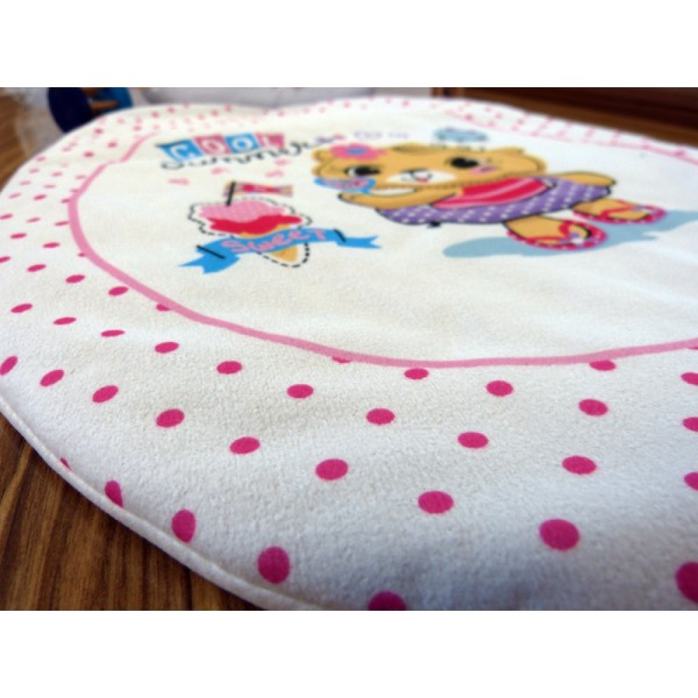 Hemi Baby Kedi Motifli Alt Açma Minderi, Bakım Örtüsü - Beyaz - Pembe Bebek Alt Açma Minderi Fiyatı