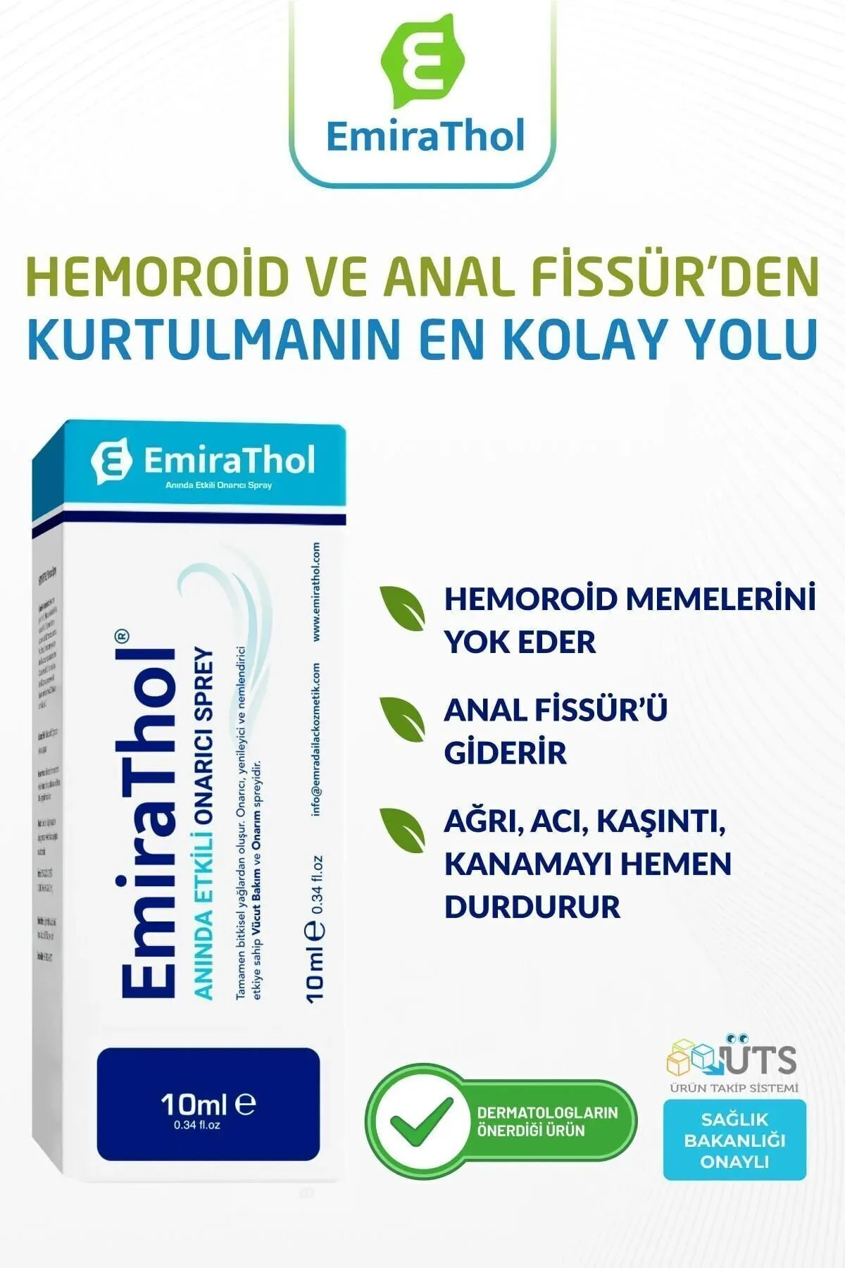 HemoroThol Emirathol Bitkisel Sprey 10 Ml Cilt ve Yüz Bakımı Fiyatı