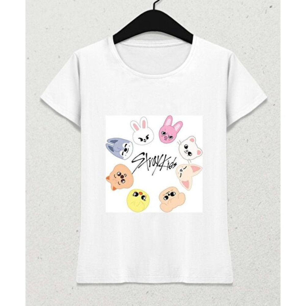 Hena Skzoo Ön Ve Arka Baskılı Kadın T-Shirt Beyaz - M Beden Bayan T-shirt Fiyatı