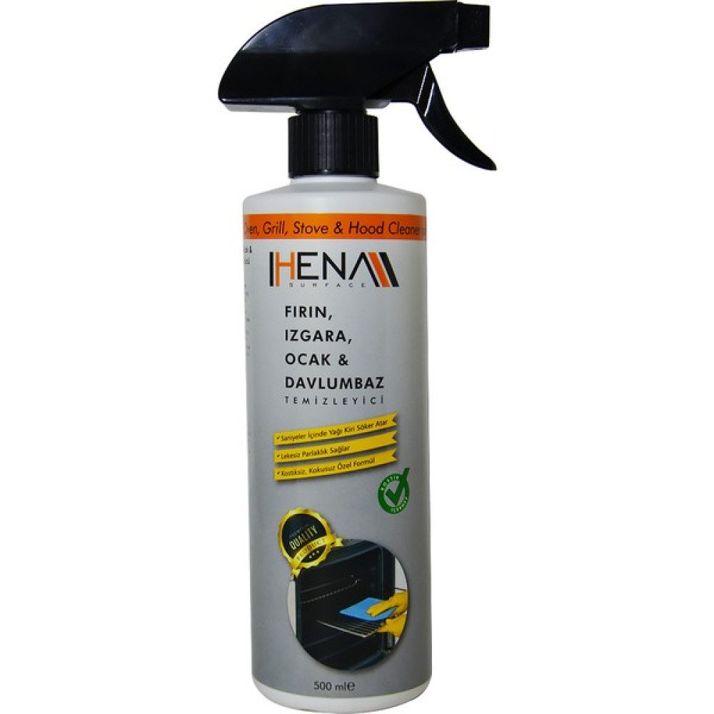 Hena Surface Fırın Izgara Ocak Davlumbaz Temizleyici ve Yağ Çözücü 500 ml Parlatıcı ve Temizleyiciler Fiyatı