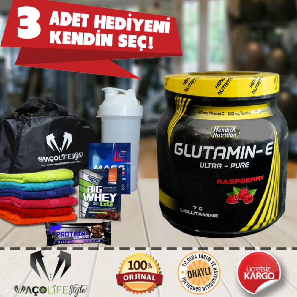 Hendrix Glutamine Ultra Pure 500 Gr + 3 Hedıye Protein Tozları Fiyatı