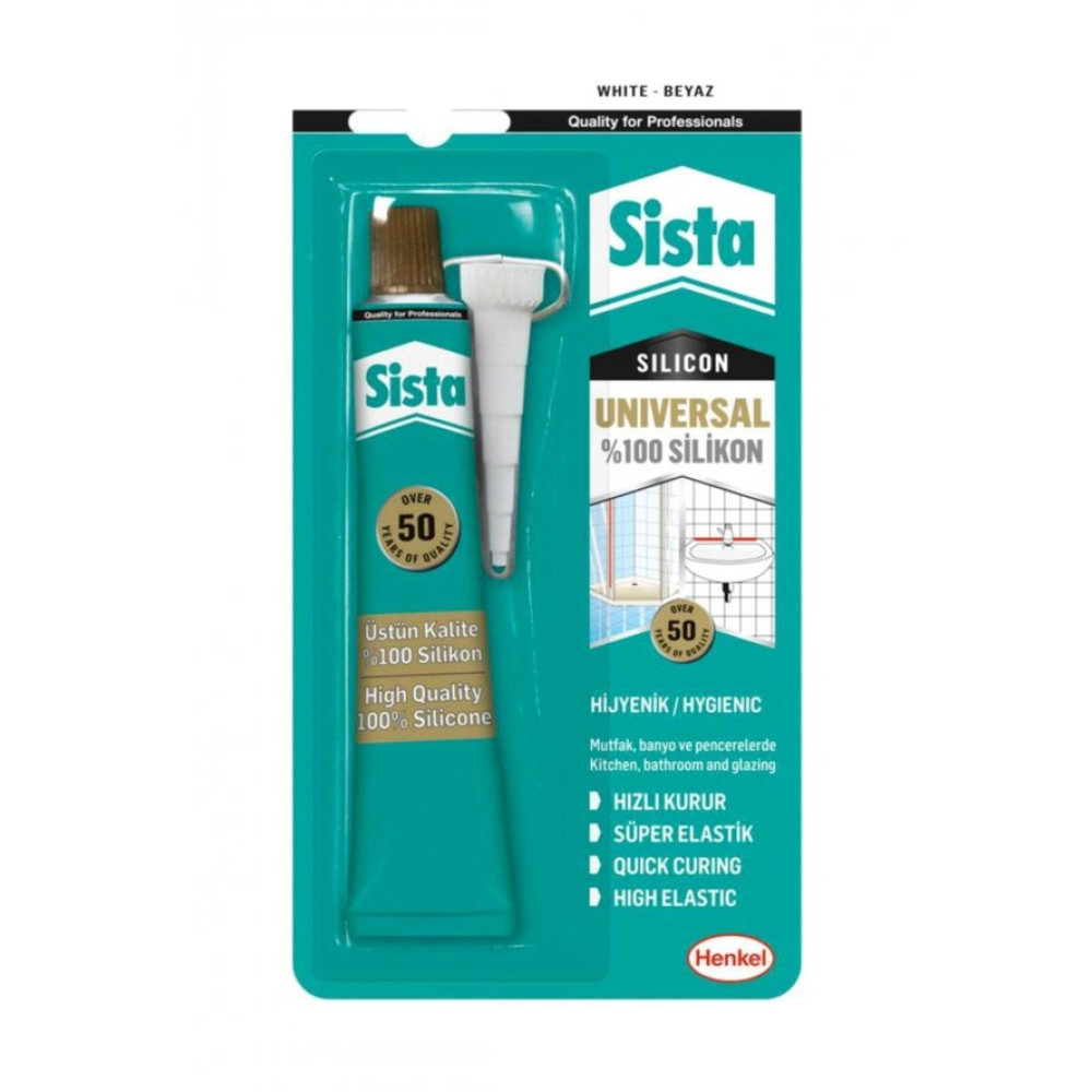 Henkel Beyaz Sista Universal Silikon Tup 50 Gr Nalburiye & Hırdavat Fiyatı