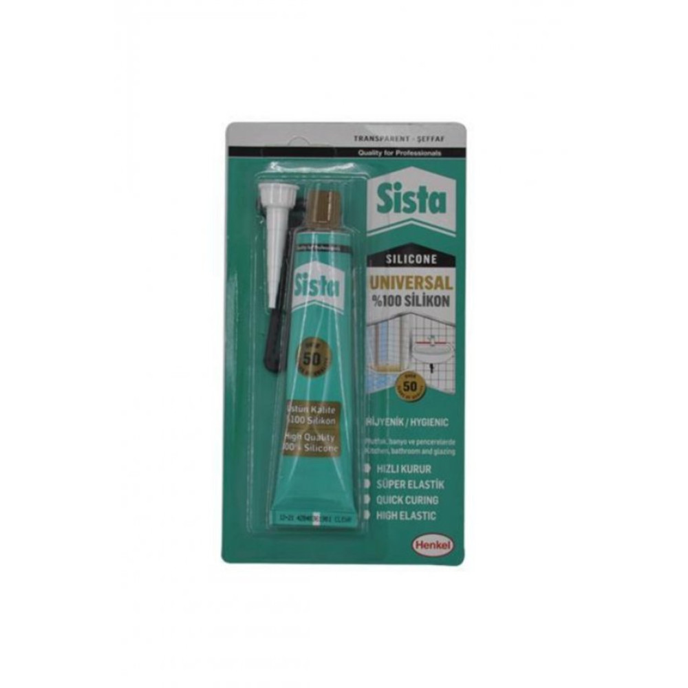 Henkel Seffaf Sista Universal Silikon Tup 50 Gr Nalburiye & Hırdavat Fiyatı
