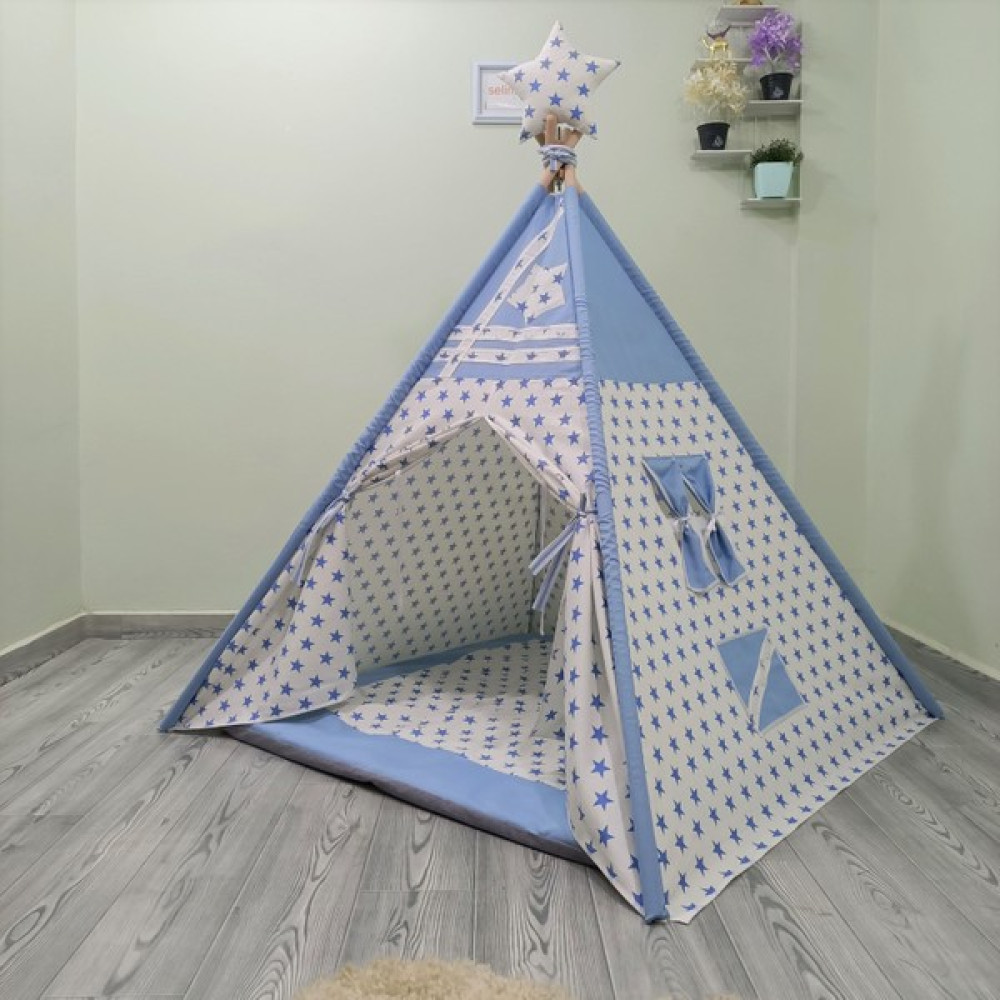 Henna Prime Henna Duck Sabitlenebilir Çocuk Oyun Çadırı Mavi Yıldızlı Oto Boyaları Fiyatı
