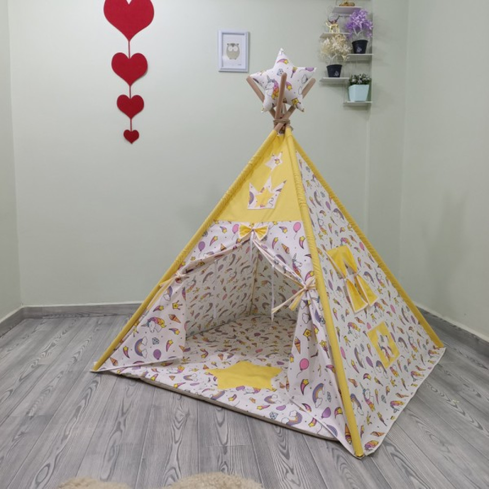 Henna Prime Sabitlenebilir Çocuk Oyun Çadırı Unicorn - Pembe - Sarı Oto Boyaları Fiyatı