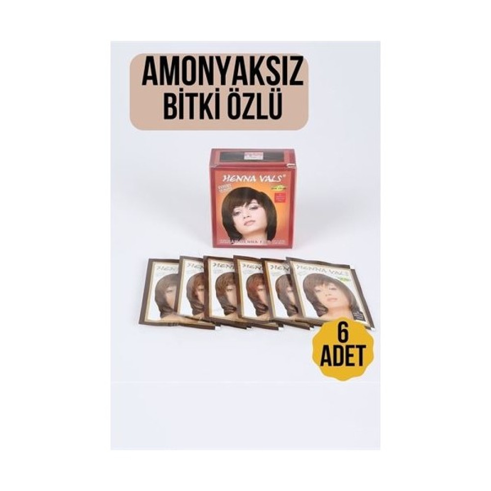 Henna Vals Kestane Amonyaksız Bitki Özlü 6 Lı Paket Saç Kınası Oto Boyaları Fiyatı
