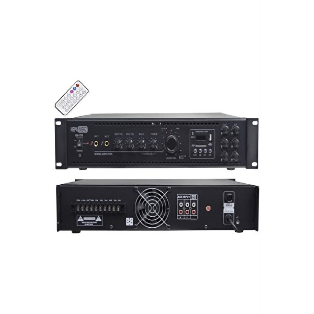 Hepa Merz Hm750 6 Bölgeli Anfi 750 W 6 Zone USB Bluetooth Mikser Amfi Mikserler Fiyatı