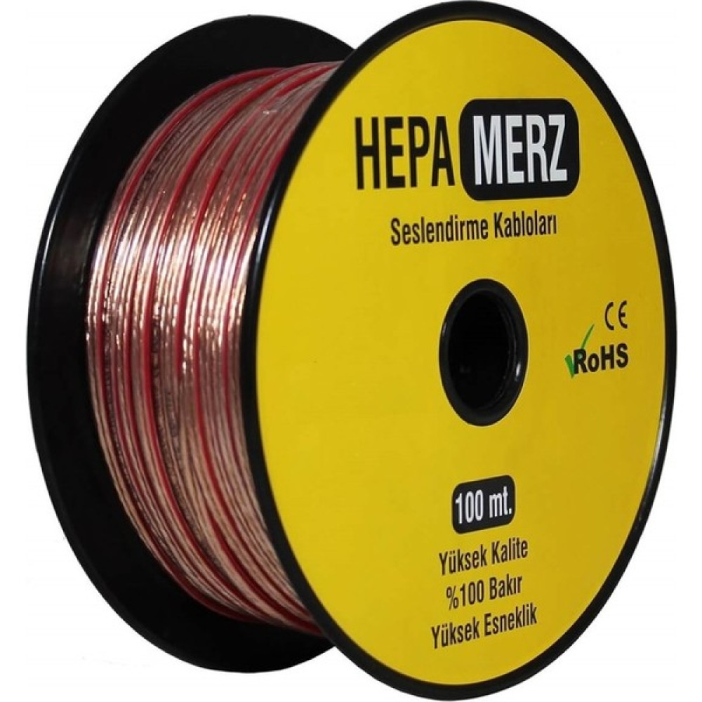 Hepa Merz HPS-2100 Bakır Ses Hoparlör Kablosu 2x1 mm 100 Mt. Stüdyo ve Sahne Ekipmanları Fiyatı