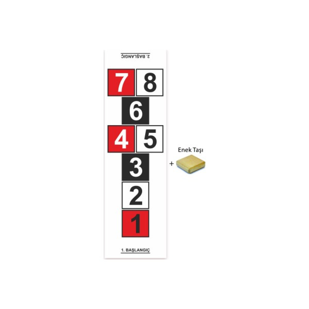 hepenuygun Seksek Oyunu (Yönergeye Uygun -Branda - 100X340CM) - 120 x 300 cm - Gri - Beyaz Oyuncak Fiyatı