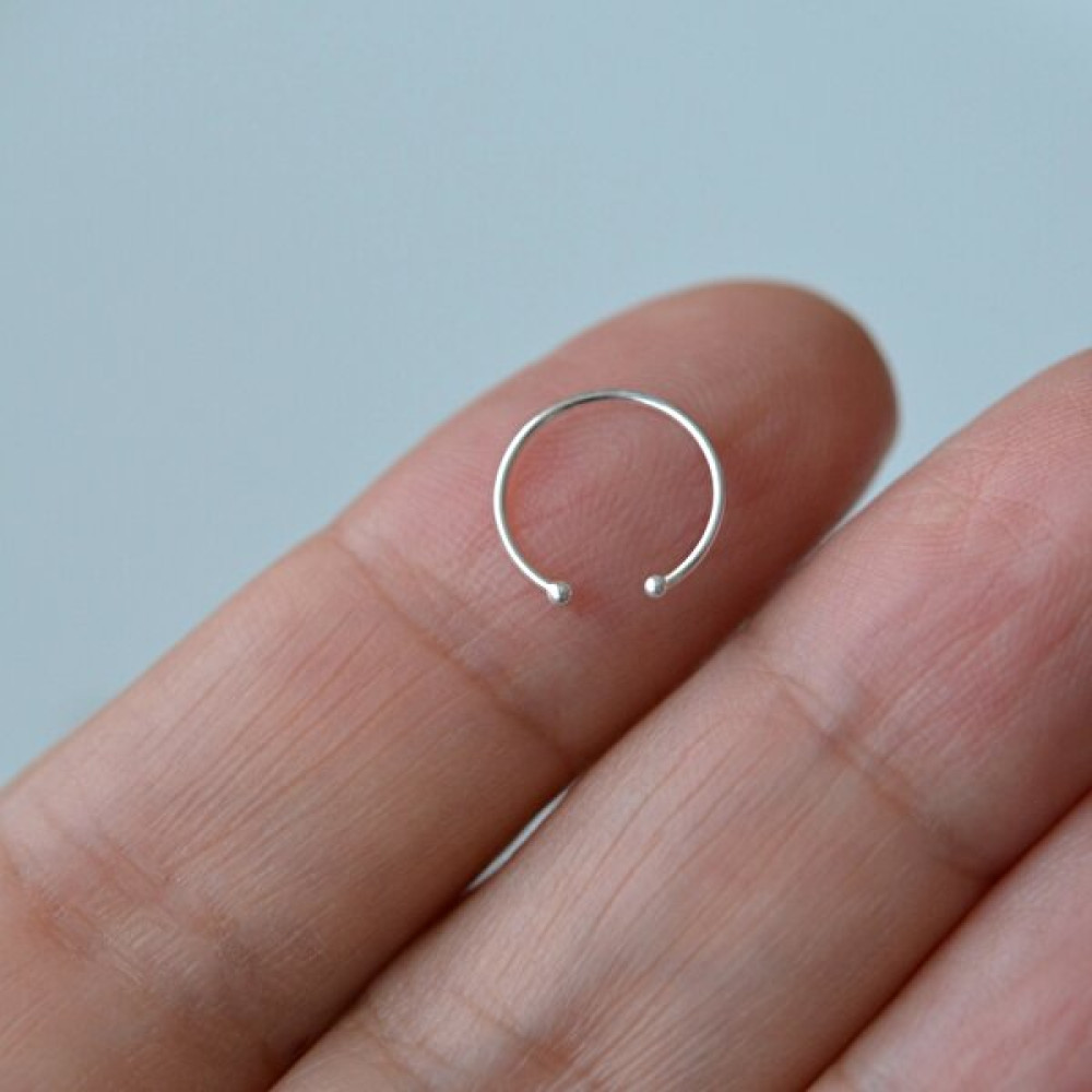 Heppii 925 Ayar Gümüş Sıkıştırmalı Halka Hızma Delik Gerektirmeyen Hızma Fake Piercing - Çok Renkli Altın & Gümüş Piercing Fiyatı