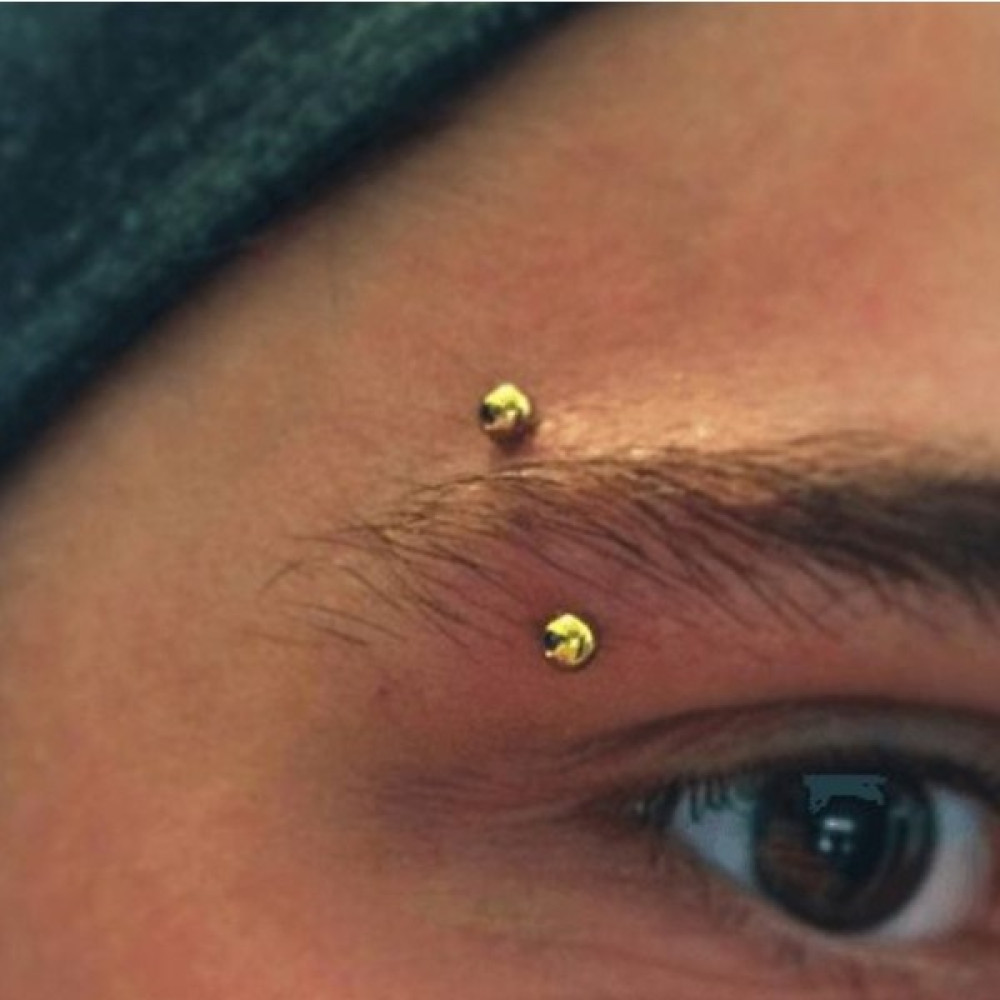 Heppii Cerrahi Çelik Gold Renkli Kaş Piercingi 6 mm - Çok Renkli Altın & Gümüş Piercing Fiyatı
