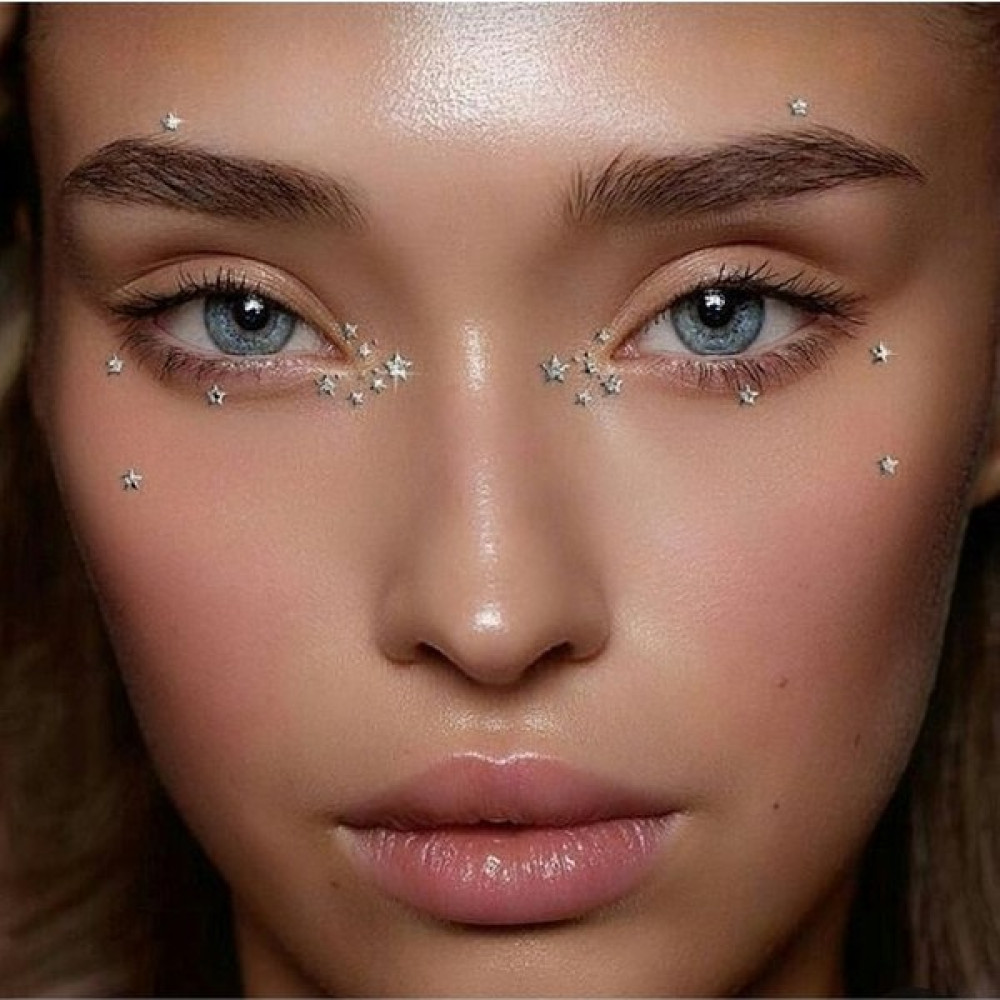 Heppii Kristal Yıldızlı Yüz Taşı Kendinden Yapışkanlı Makyaj Taşı Makeup Stickers Yıldız Tırnak Taşı Altın, Takı & Aksesuar Fiyatı