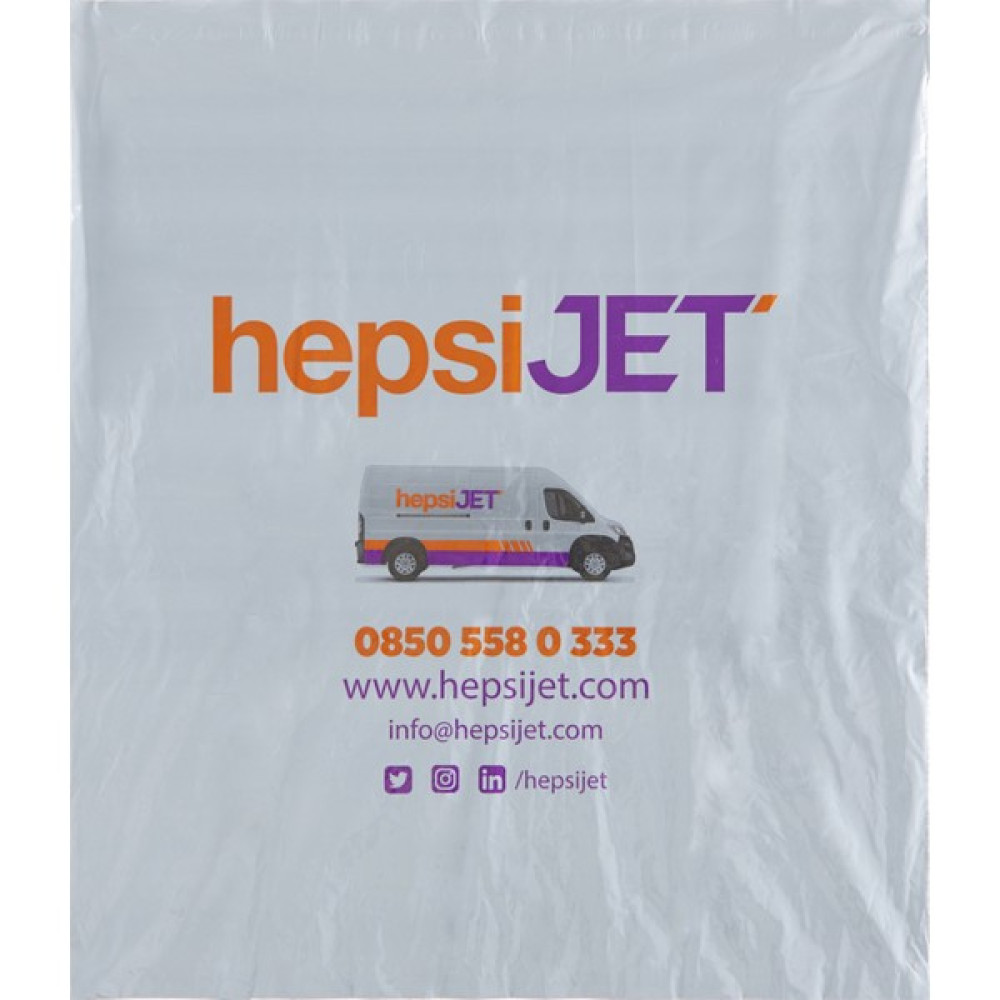 Hepsijet Baskılı Cepli Kargo Poşeti Büyük Boy 50 x 52+5 cm 500'lü Dosya Fiyatı