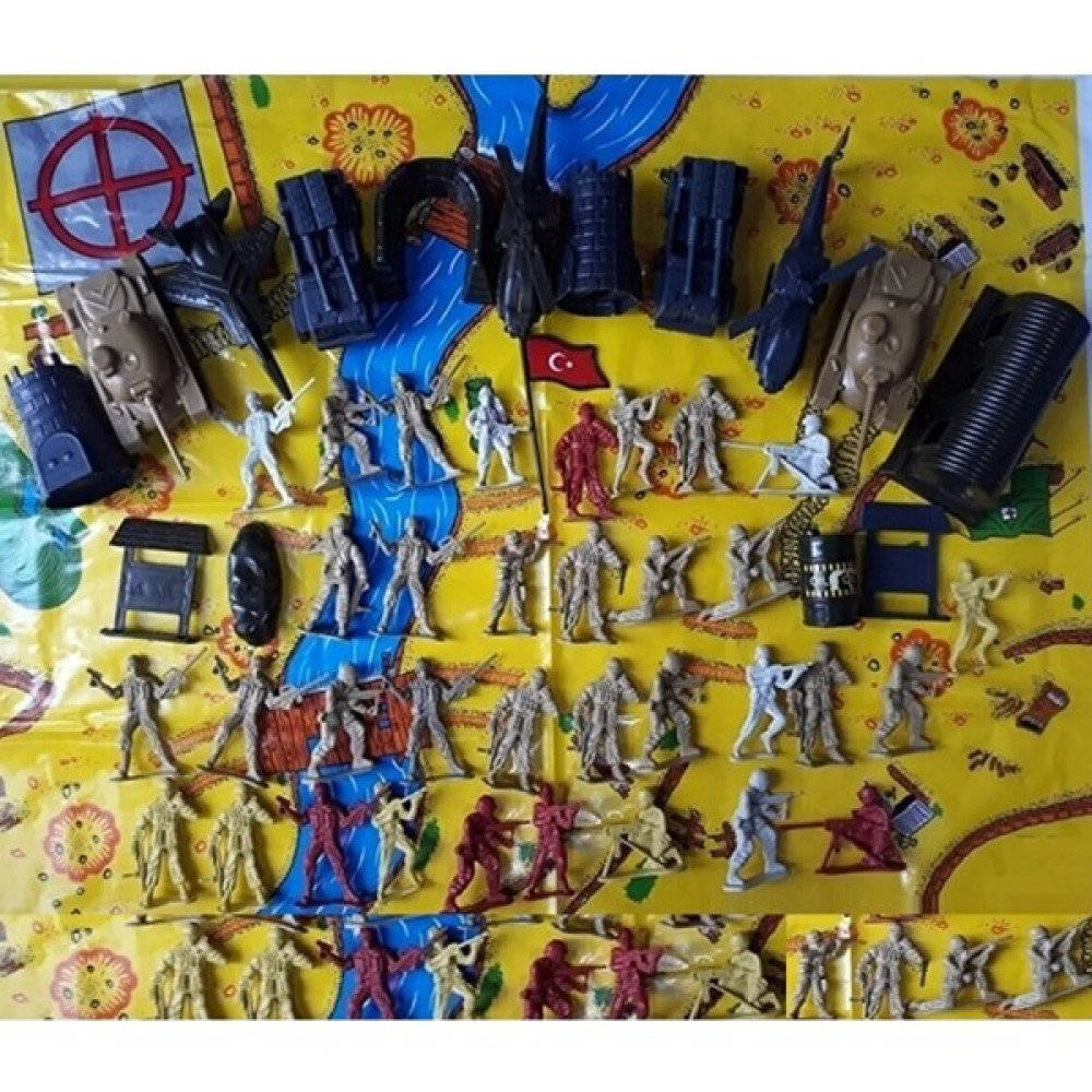Hepsilazım Tank Asker Set Oyun Halısı 50 Parça 2 Paket Birden Komando Uçak Kale Helikopter Oyuncak Oyun Seti Fiyatı