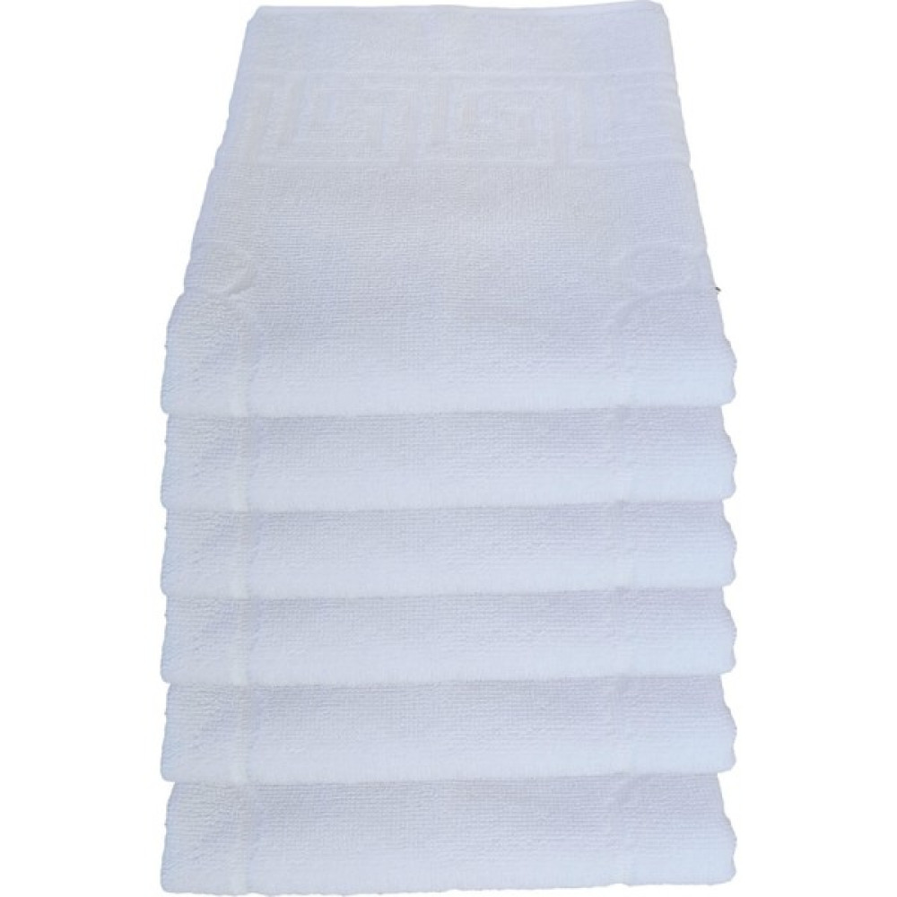Hepsine Rakip 6 Lı Ayak Izli Banyo Paspas Pamuklu Ayak Havlusu 50 x 70 cm - Beyaz Ayak Havlusu Fiyatı