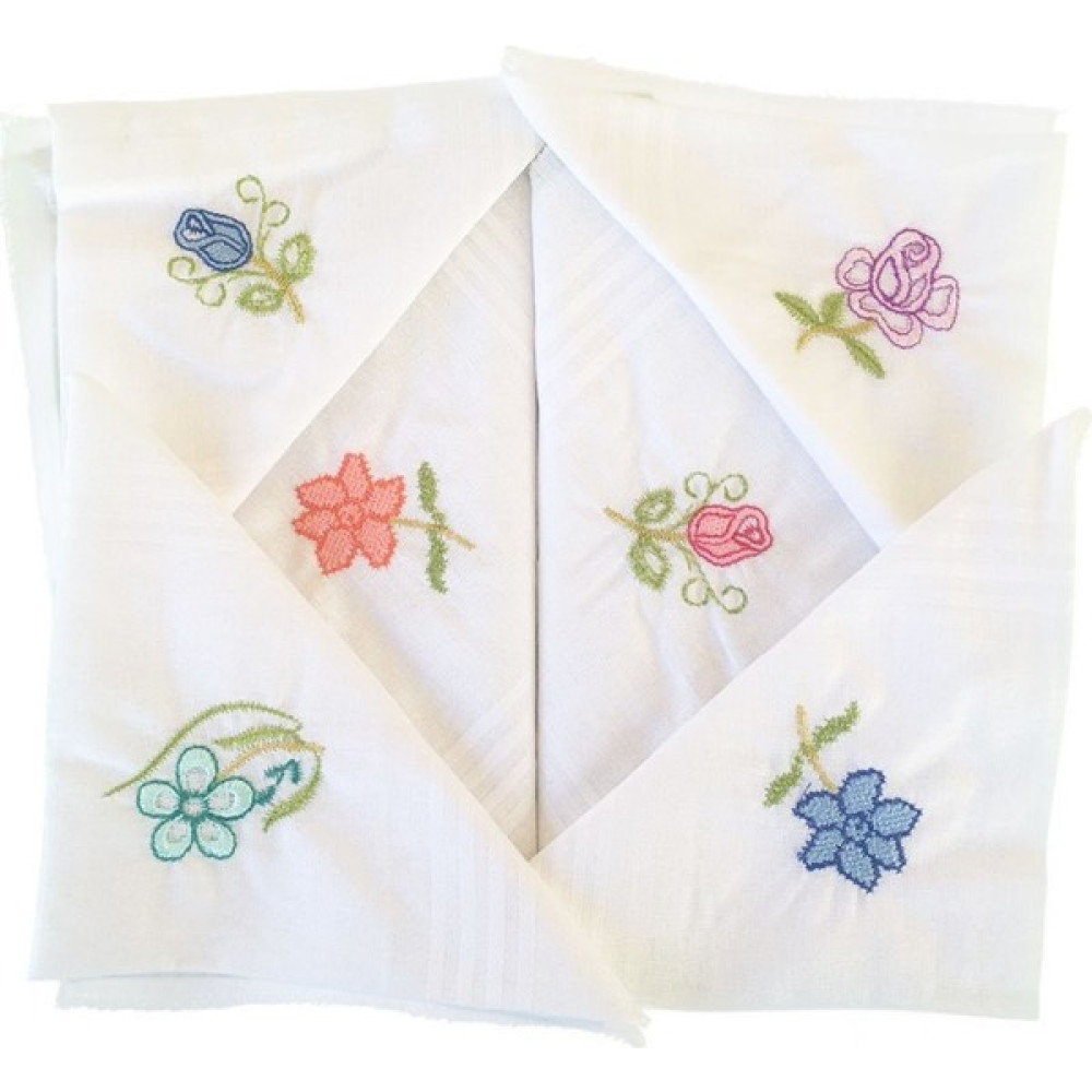 Hepsine Rakip Hediyelik Işlemeli Bayan Mendili 12 Adet 28X28 cm 100 Pamuk Mendil Fiyatı
