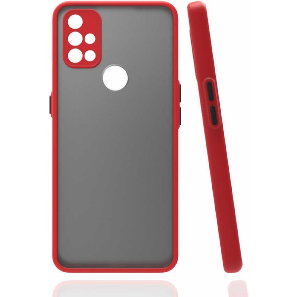 Heptek İletişim One Plus Nord N10 5g Kılıf Mat Parmak Izi Yapmaz Kamera Korumalı Renkli Tuşlu Sert Silikon Kapak (Hux) - Kırmızı Cep Telefonu Kılıfı Fiyatı