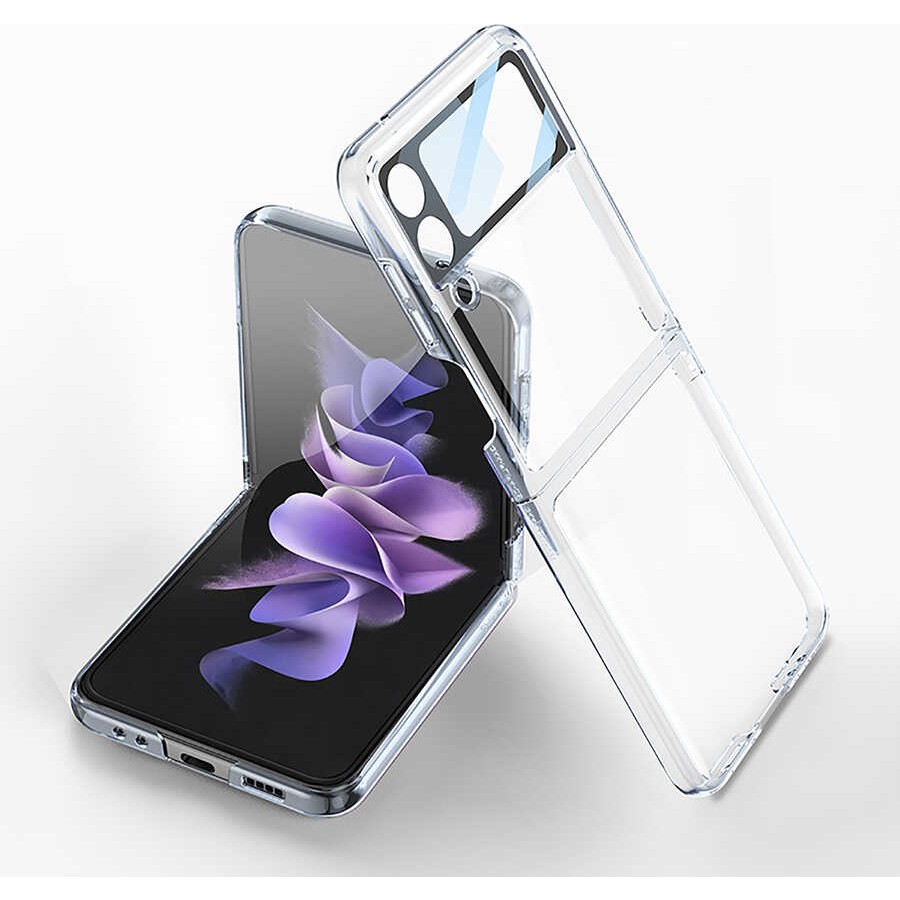 Heptek İletişim Samsung Galaxy Z Flip 4 Kılıf Kamera Lens Korumalı Kenarları Renkli Parlak Sert Şeffaf Kapak - Renksiz Cep Telefonu Kılıfı Fiyatı