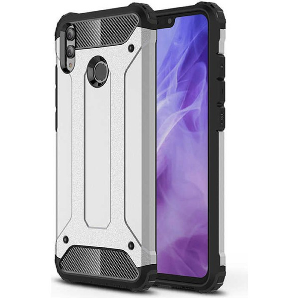 HEPTEKİLETİŞİM Huawei Honor 8x Kılıf Armor Köşe Korumalı Çift Katman Tank Zırh Kapak (Crash) - Gri Cep Telefonu Kılıfı Fiyatı