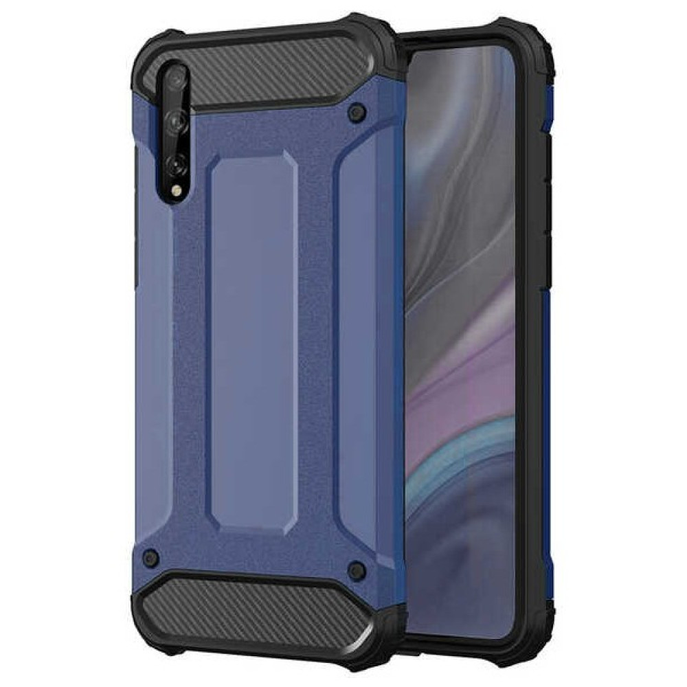 HEPTEKİLETİŞİM Huawei P Smart S (Y8P) Kılıf Armor Köşe Korumalı Çift Katman Tank Zırh Kapak (Crash) - Mavi - Huawei P40 Lite 4G Cep Telefonu Kılıfı Fiyatı