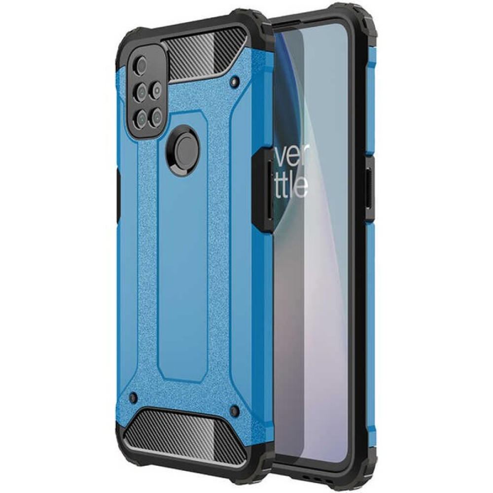 HEPTEKİLETİŞİM One Plus Nord N10 5g Kılıf Armor Köşe Korumalı Çift Katman Tank Zırh Kapak (Crash) - Mavi Cep Telefonu Kılıfı Fiyatı
