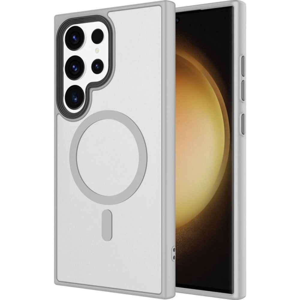 HEPTEKİLETİŞİM Samsung Galaxy S24 Ultra Kılıf Kamera Çıkıntılı Magsafe Arkası Mat Renkli Hassas Buton Kapak (Flet-M) - Gri Cep Telefonu Kılıfı Fiyatı