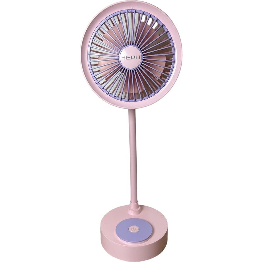 Hepu 9050B Mini Şarjlı Masa Üstü Vantilatör USB Fan 1200 Mah 5 Kollu Süper Soğutma - Pembe Diğer Fiyatı