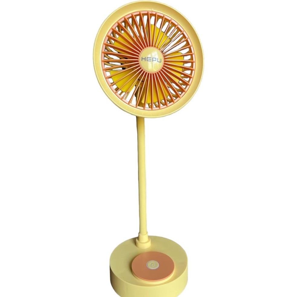 Hepu 9050B Mini Şarjlı Masa Üstü Vantilatör USB Fan 1200 Mah 5 Kollu Süper Soğutma - Sarı Diğer Fiyatı