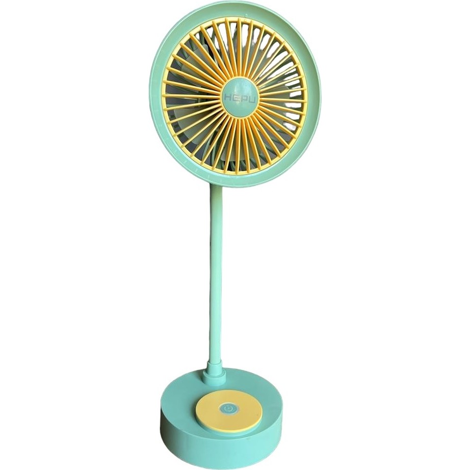 Hepu 9050B Mini Şarjlı Masa Üstü Vantilatör USB Fan 1200 Mah 5 Kollu Süper Soğutma - Yeşil Diğer Fiyatı