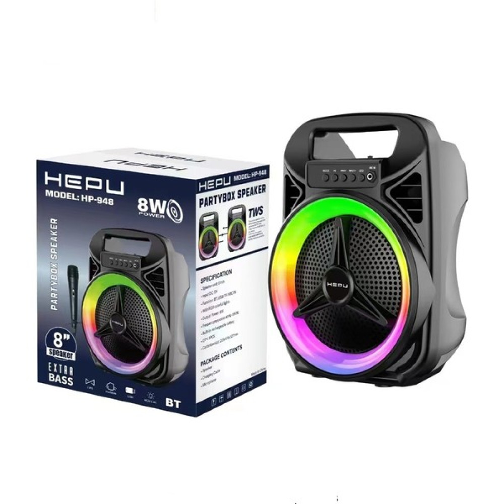 Hepu 948 Tws Bluetooth Speakers Parti Hoparlörü Mikrofonlu 8 Inc Subwoofer - 1 Adet Bluetooth Hoparlör Fiyatı