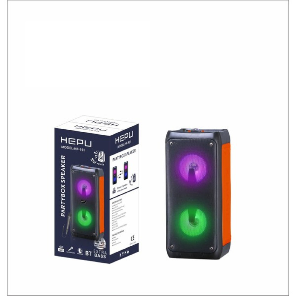 Hepu HP-931 Mikrofonlu Bluetooth Parti Hoparlörü 4 Inc*2 Extra Bass - 1 Adet Bluetooth Hoparlör Fiyatı