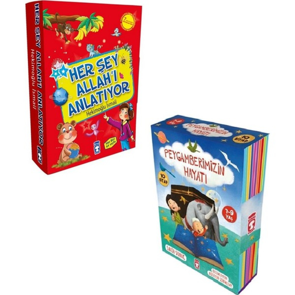 Her Şey Allahı Anlatıyor + Peygamberimizin Hayatı Set 20 Kitap Çocuk Öykü Fiyatı