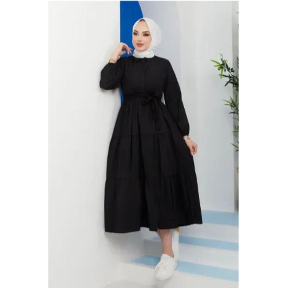Hera Fashion Standart Yaka Düğmeli Elbise 38 Beden Tesettür Giyim Fiyatı