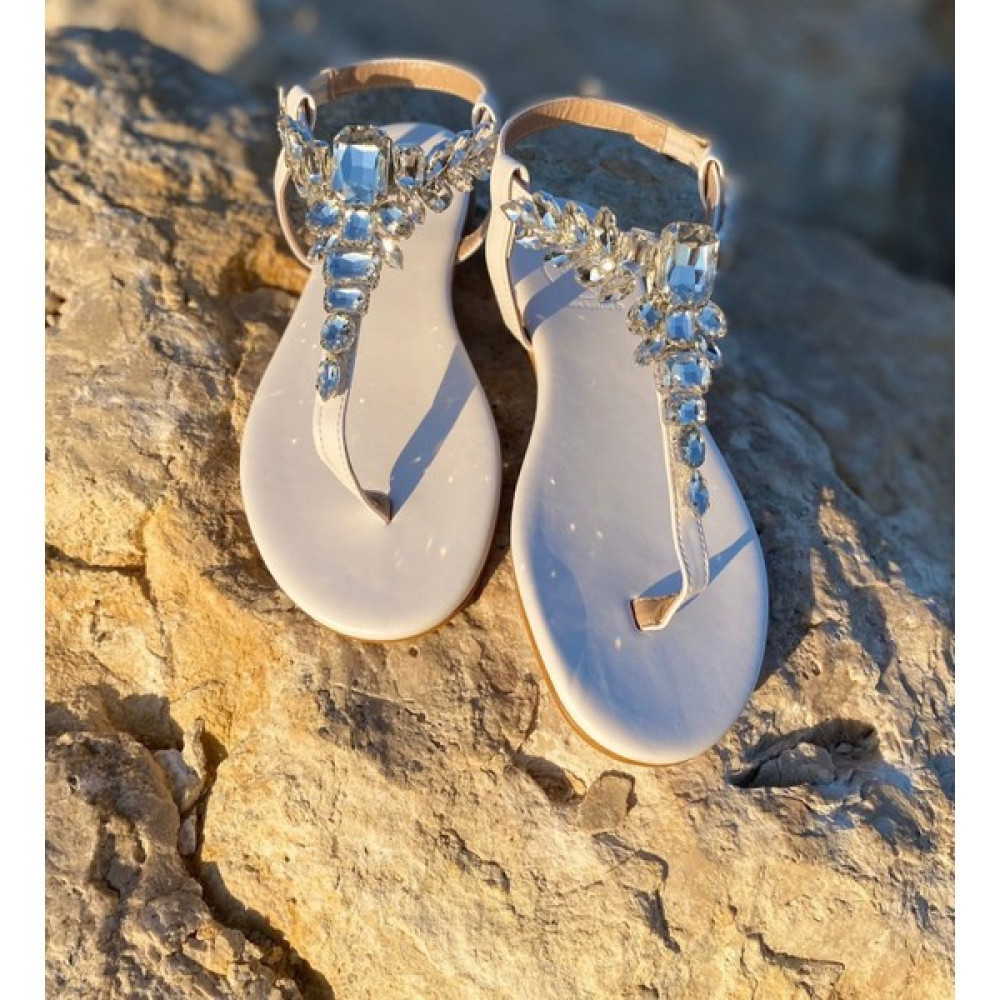 Hera Shoes Hera Kadın Deri Taşlı Sandalet Kadın Terlikleri ve Sandaletleri Fiyatı