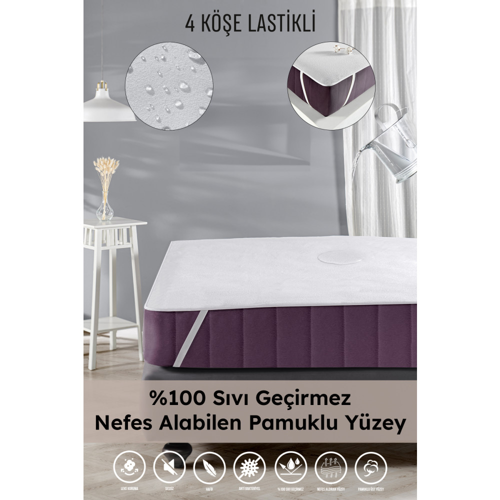 HERAKLEIA HOME Micro 4 Köşe Lastikli Sıvı Geçirmez Beyaz Yatak Koruyucu Alez 180 x 200 Beden Alez / Yatak Koruyucu Fiyatı
