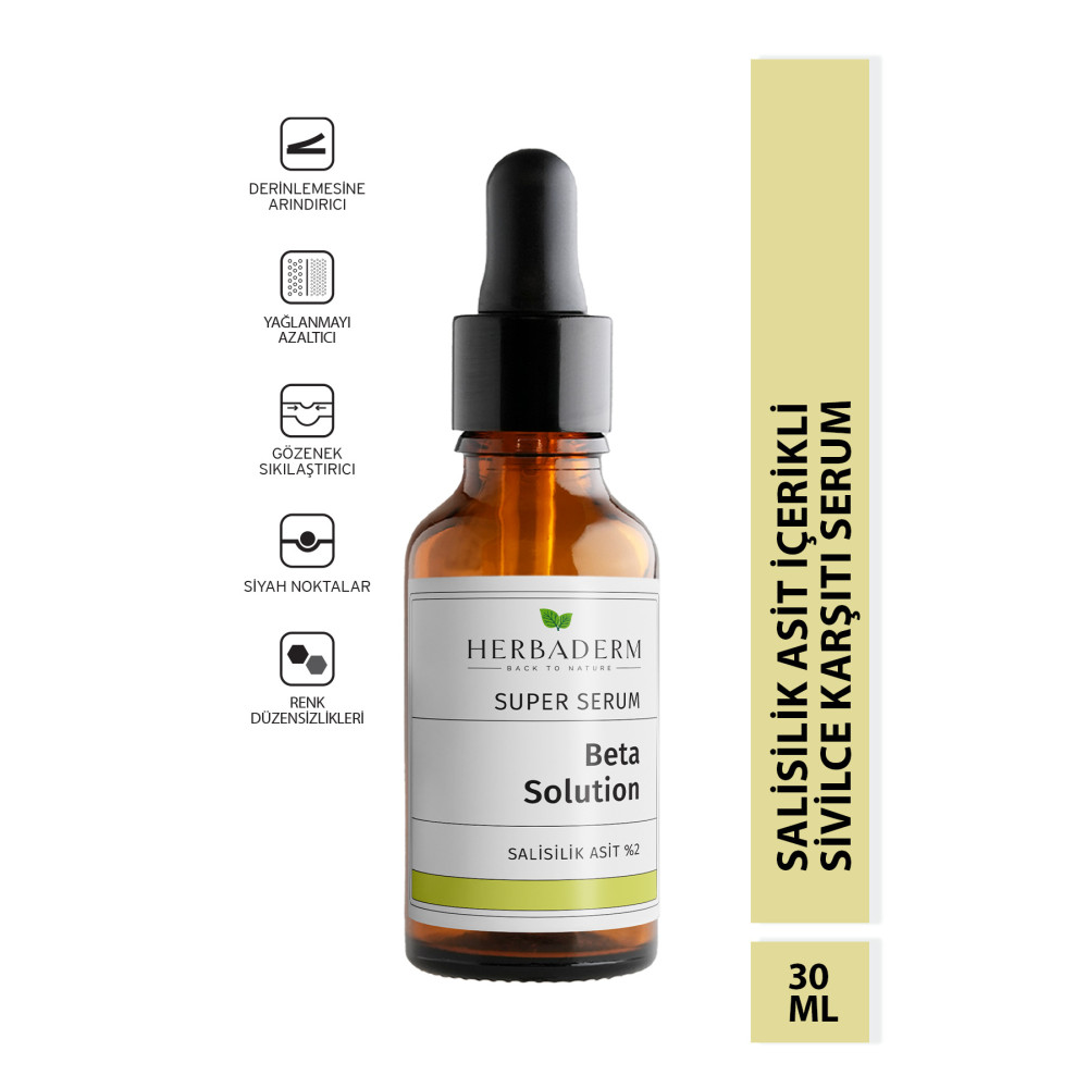 Herbaderm Beta Solution Sivilce Karşıtı Salisilik Asit Super Serum Cilt ve Yüz Bakımı Fiyatı