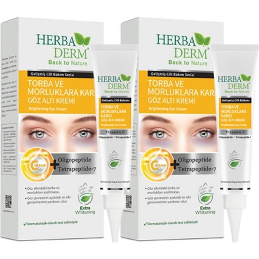 Herbaderm Göz Altı Torba ve Morluk Karşıtı Krem 15 ml 2'li Göz Kremi Fiyatı