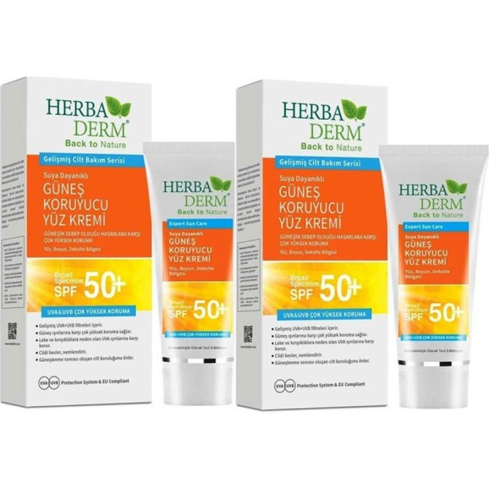 Herbaderm Güneş Kremi Spf 50+ Lekelere Karşı 75 ML 2 Adet Güneş Kremleri ve Losyonları Fiyatı