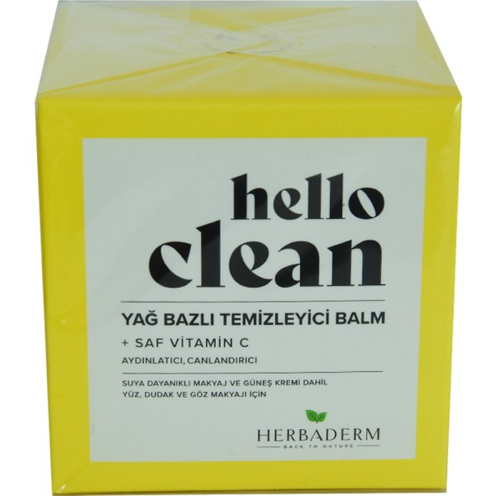 Herbaderm Hello Clean Yüz Dudak ve Göz İçin Yağ Bazlı Temizleyici Balm Saf C Vitaminli 100 ml Cilt Temizleme ve Peeling Fiyatı