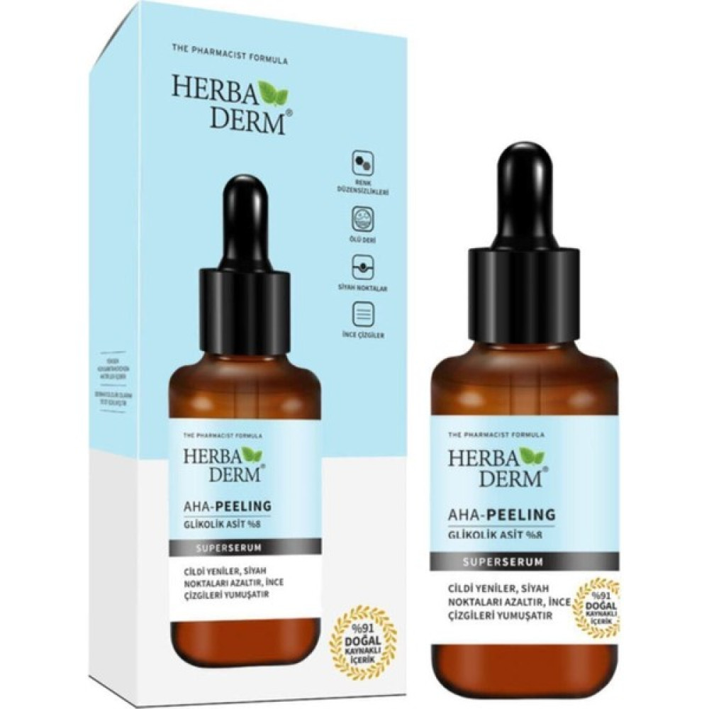 Herbaderm Herba Derm Superserum Aha Peelıng Glikolik Asit %8 30 Ml 8697711701771 Anti-Aging / Yaşlanma Karşıtı Fiyatı
