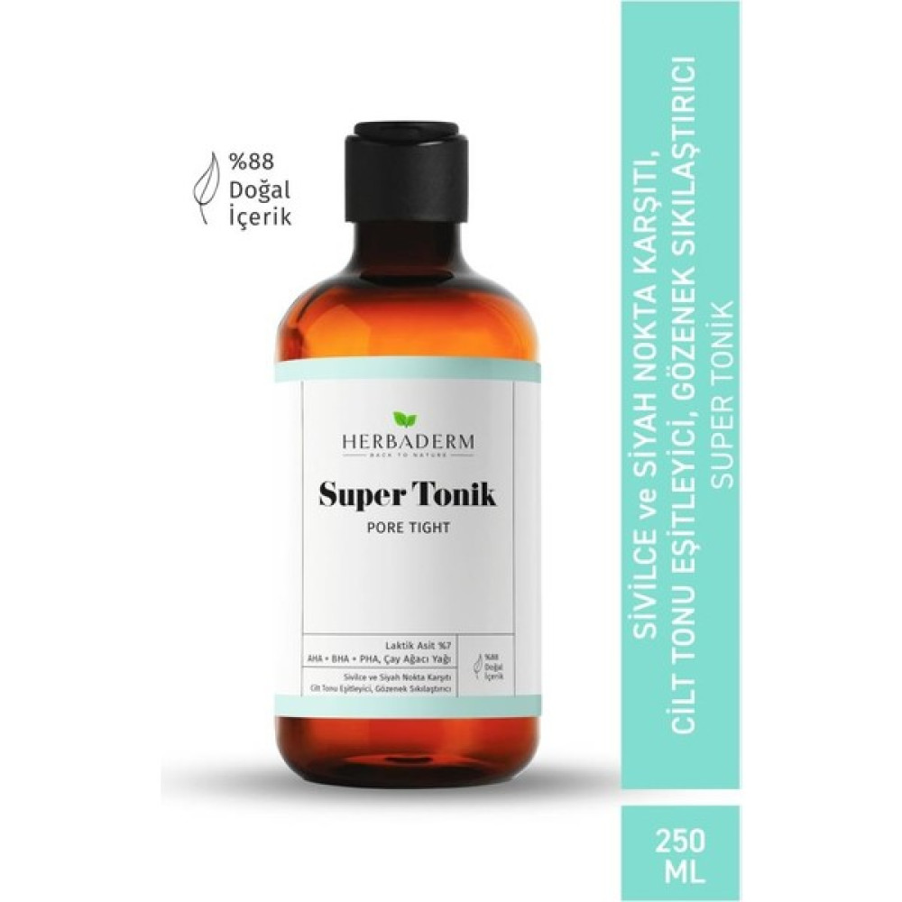 Herbaderm Pore Tight Sivilce, Siyah Nokta Karşıtı Super Tonik Laktik Asit %7 150 ml Cilt Temizleme ve Peeling Fiyatı