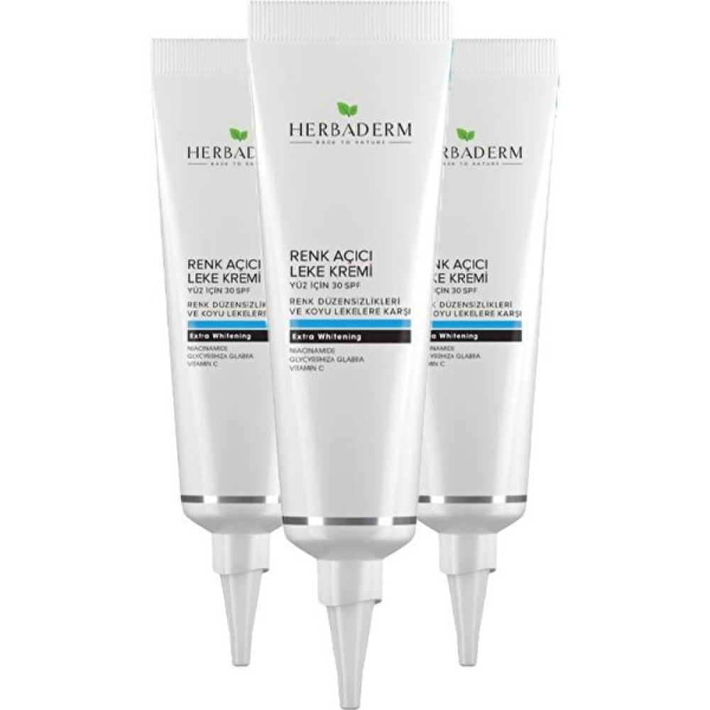 Herbaderm Renk Açıcı Leke Kremi Yüz Için 55 ml x 3 Nemlendiriciler Fiyatı
