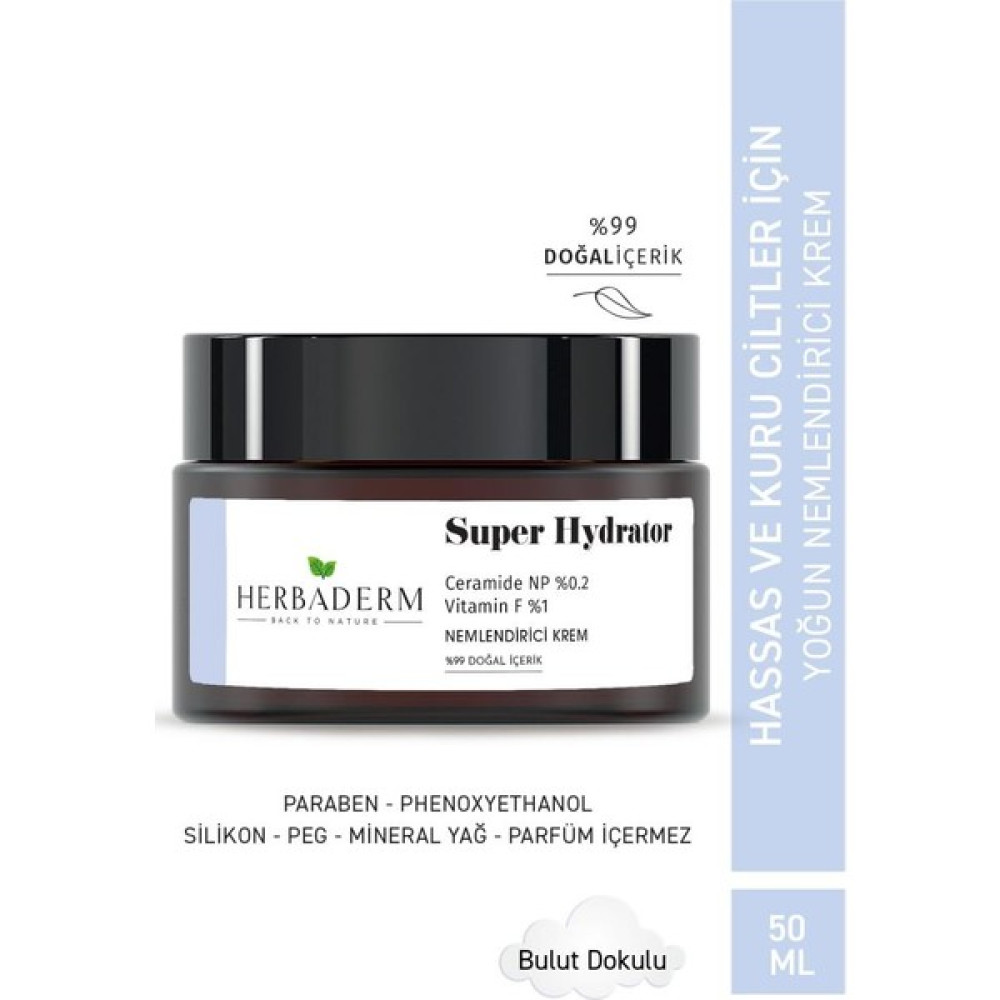 Herbaderm Super Hydrator Cilt Bariyerini Güçlendirici Ve Onarıcı Yoğun Nemlendirici Krem 50 ml Nemlendiriciler Fiyatı