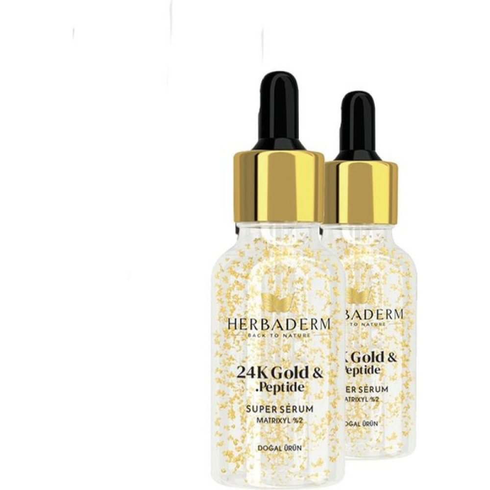 Herbaderm Super Serum 24K Gold & Peptide 30 ml x 2 Anti-Aging / Yaşlanma Karşıtı Fiyatı