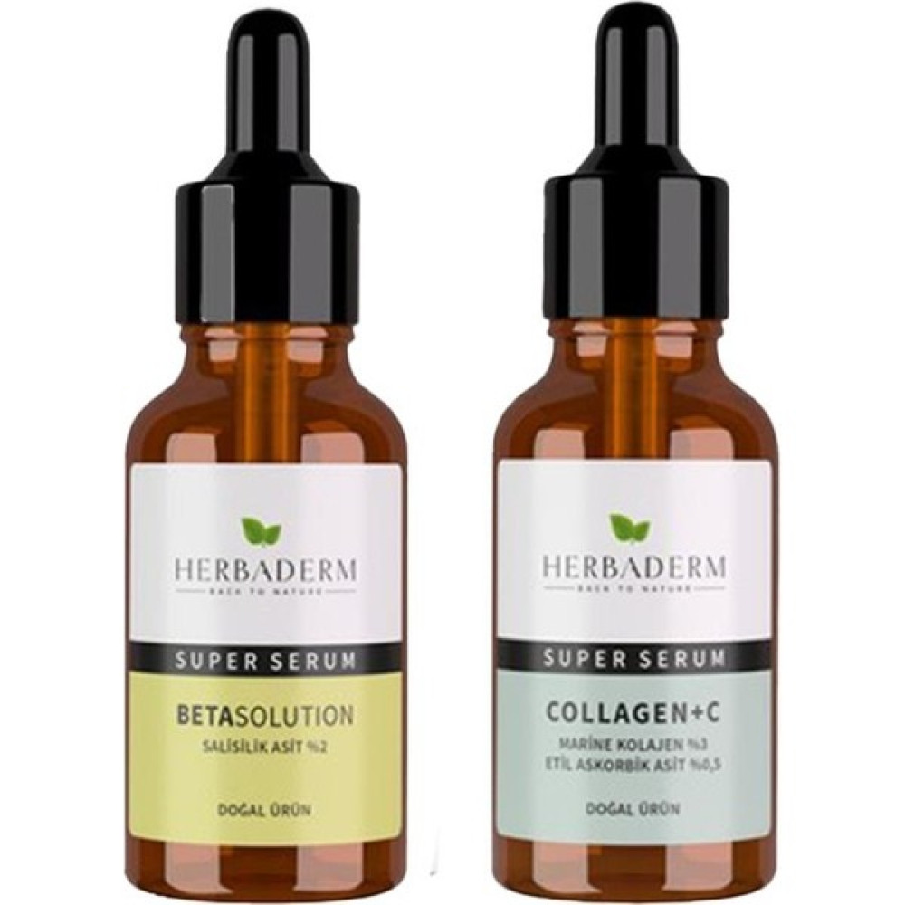 Herbaderm Super Serum Betasolutıon 30 ml ve Collagen+C 30 ml Anti-Aging / Yaşlanma Karşıtı Fiyatı