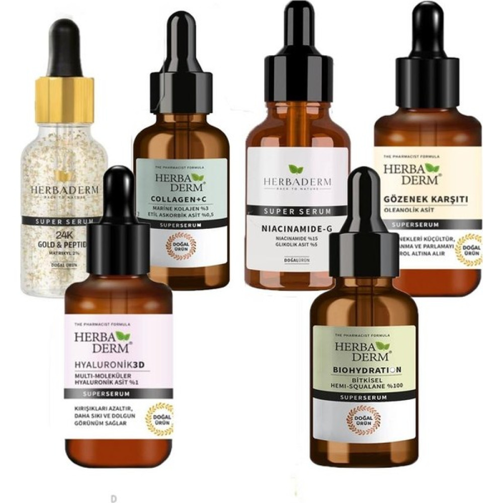 Herbaderm Süperserum 6'liyüz Bakım Seti Anti-Aging / Yaşlanma Karşıtı Fiyatı