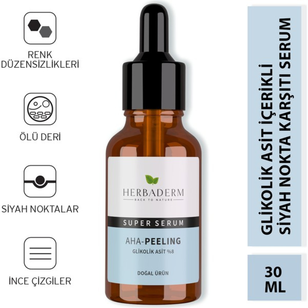 Herbaderm Superserum Aha Peeling (GLİKOLİK ASİT %8) 30 ML Anti-Aging / Yaşlanma Karşıtı Fiyatı